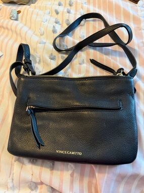 Vince Camuto Black Leather Crossbody Bag